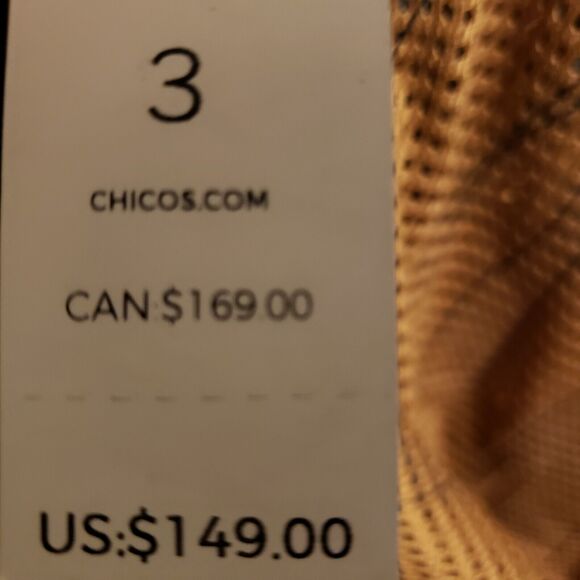 CHICOS Travelers Mesh Jacket Women's XL  Faux Leather Animal Print $149.99 NWT - Picture 14 of 14